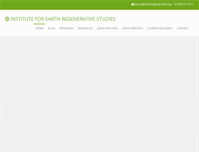 Tablet Screenshot of earthregenerative.org